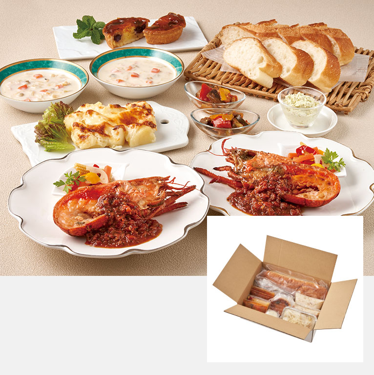 フレンチのフルコース オマール海老